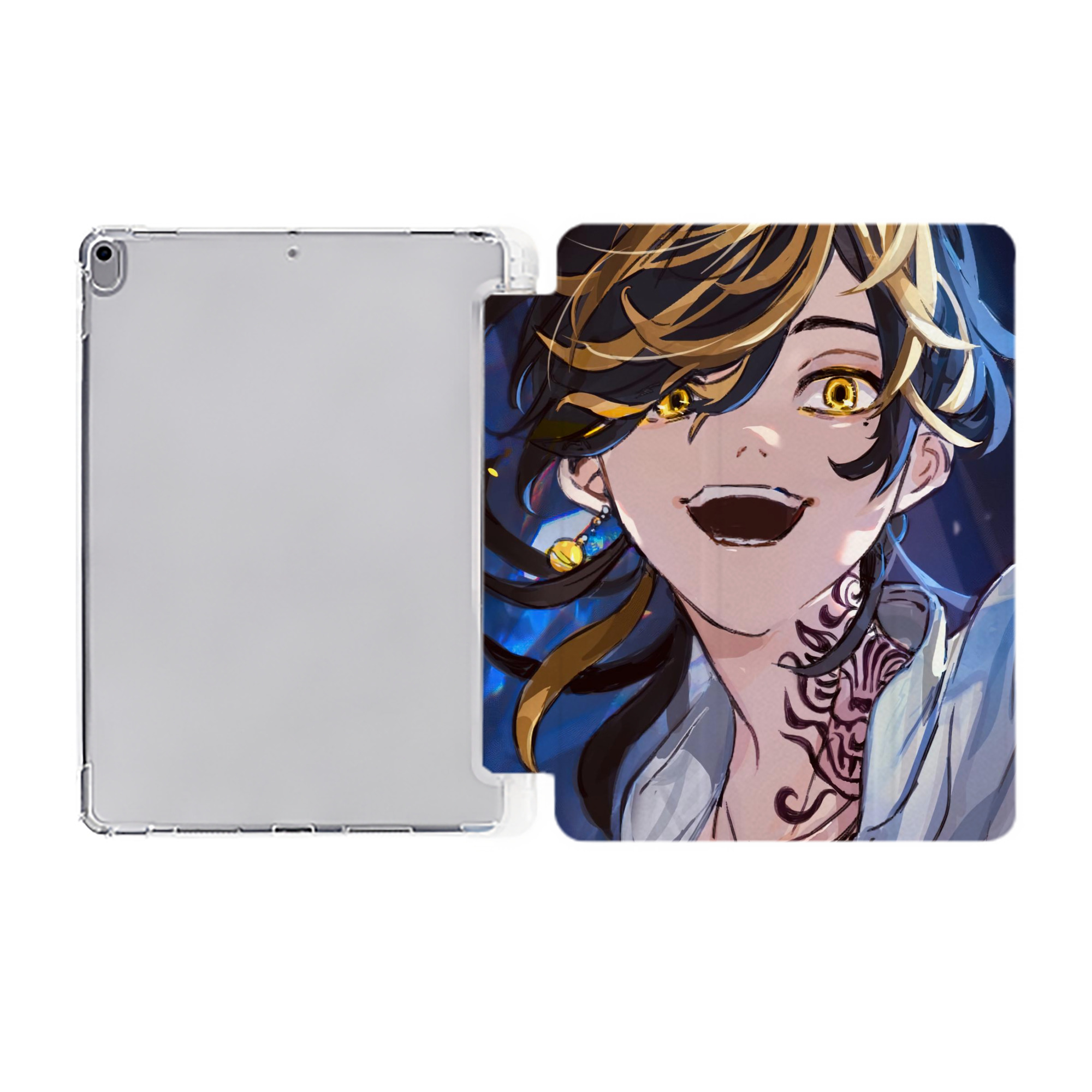 （画像用） 東京リベンジャーズ Tokyo Revengers IPad ケース ペン収納付き 三つ折りスタンド PUレザー×シリコン 対応機種9.5/10.5/10.9インチ